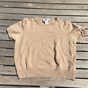 Vintage Merino Crop Short Sleeve Sweater